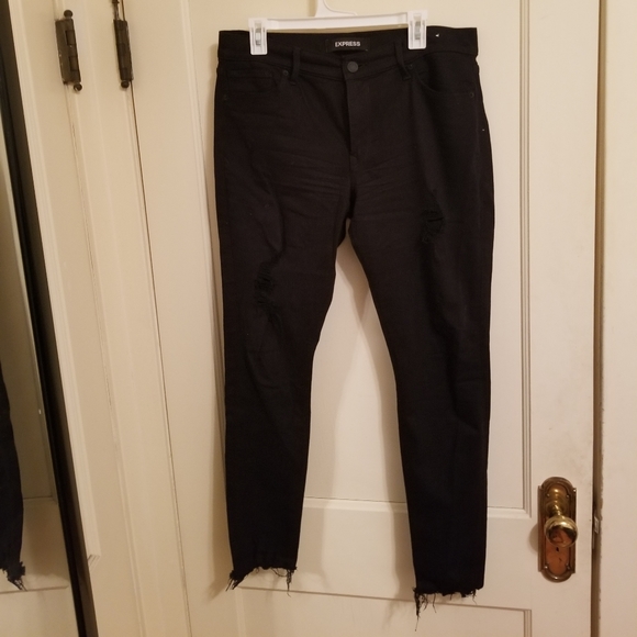 Express Denim - Classic Ripped Black Jeans